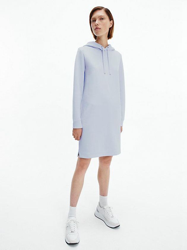 Calvin Klein USA Hooded Sweatshirt Womens Dress Blue 2608435-LI